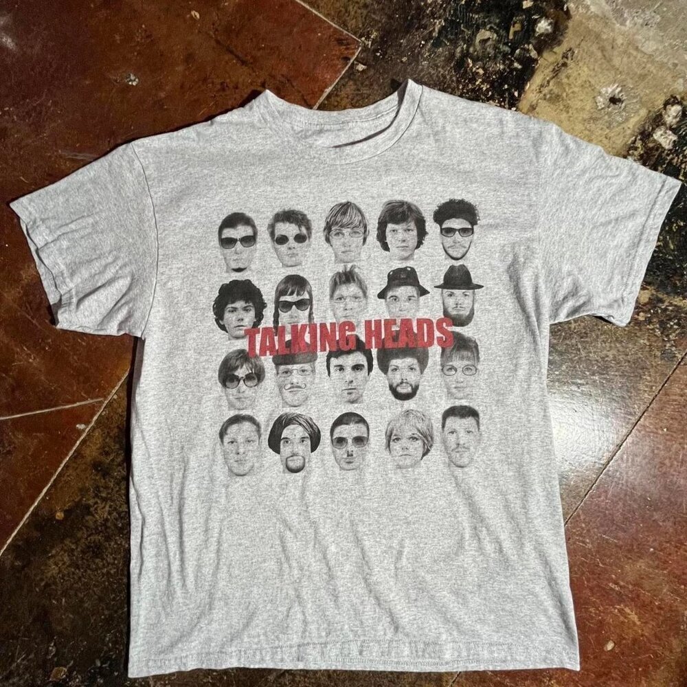 Talking Heads Graphic T-Shirt - Grey Cotton Unisex Fan .